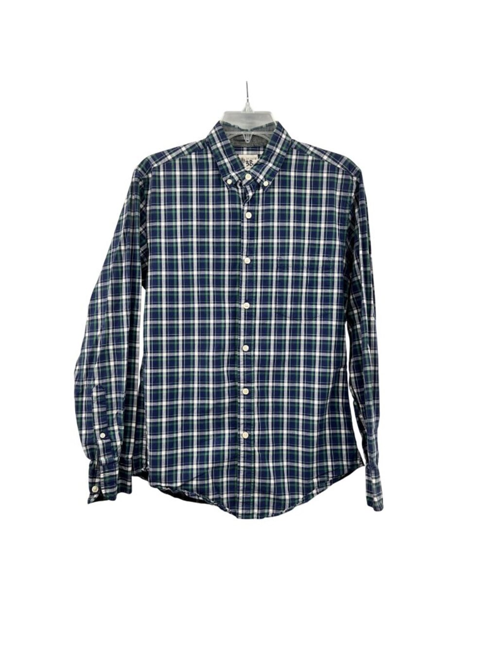 J. Crew Men's Plaid Button Up Shirt Blue/Multi Cotton Size Small